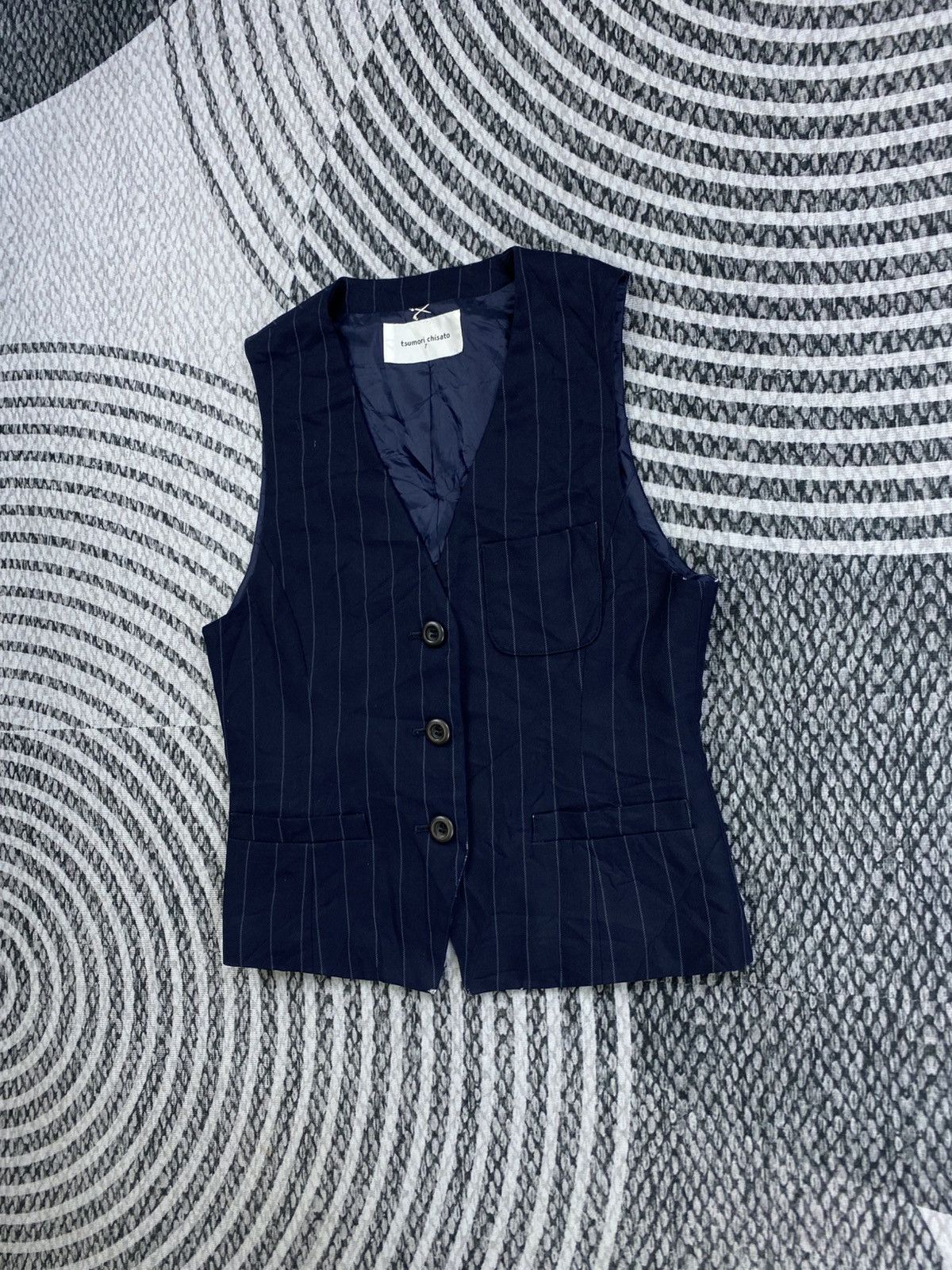 Tsumori Chisato Tsumori Chisato By Issey Miyake Striped Vest Jacket Size S / US 4 / IT 40 - 4 Thumbnail