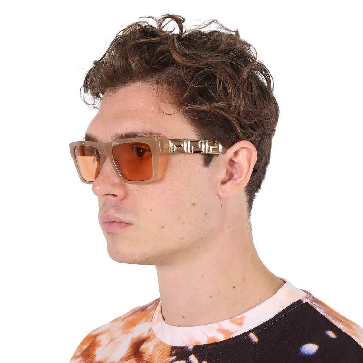 image of New Versace Ve4445 - 541174 Sunglasses in Orange, Men's