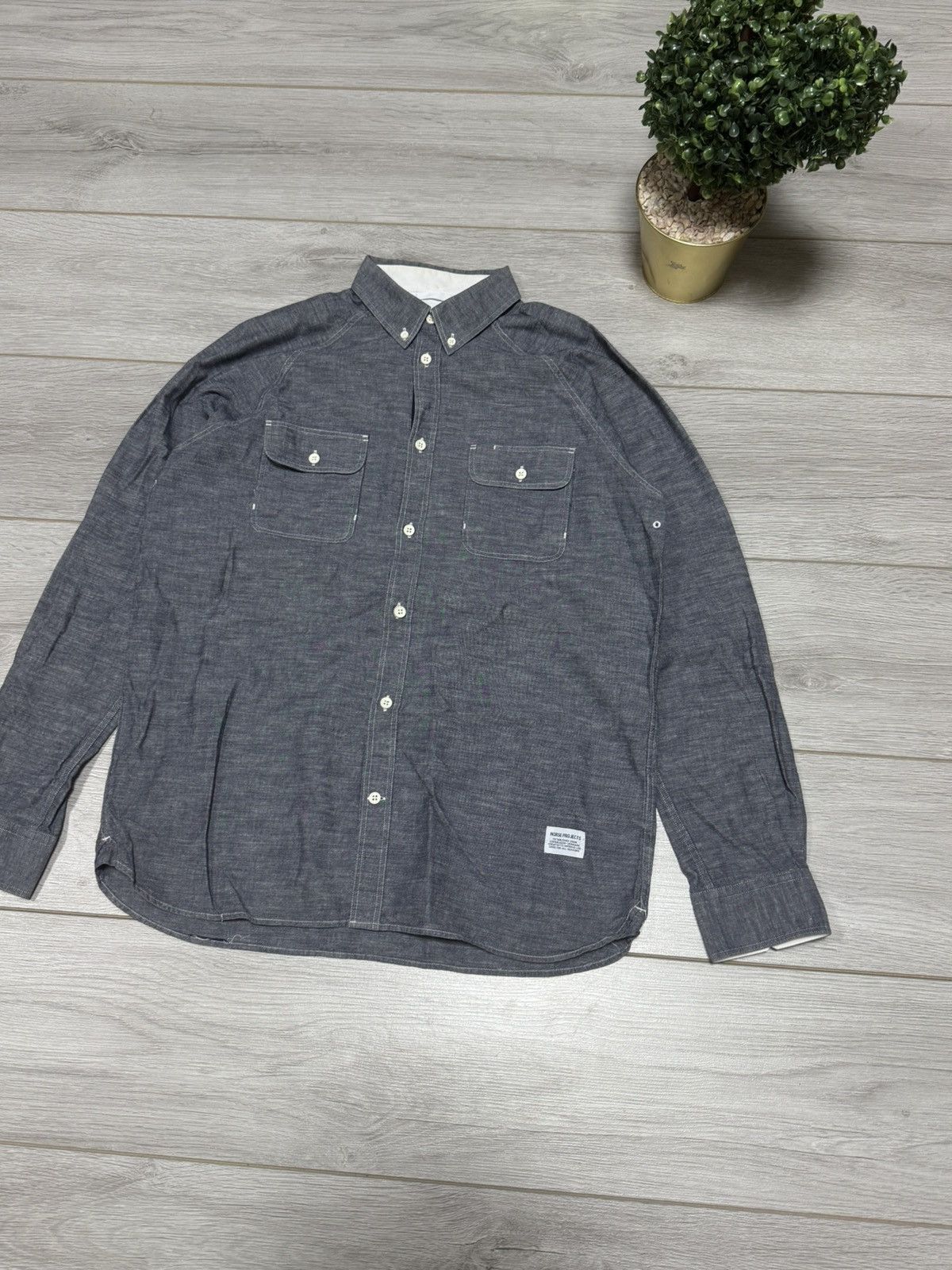 Norse Projects Norse Projects benno chambray shirt buttons Size US M / EU 48-50 / 2 - 2 Thumbnail