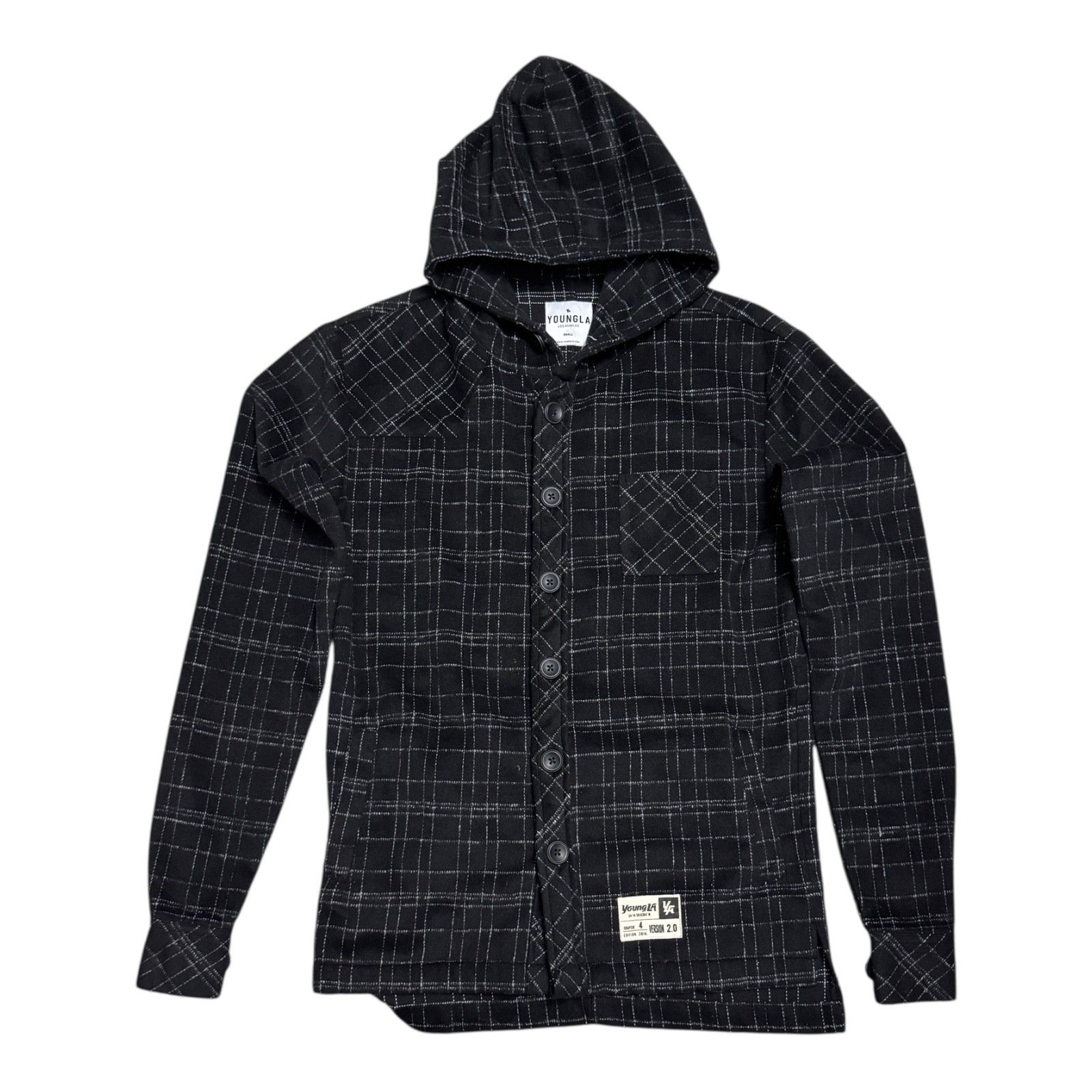 YoungLA YOUNGLA Plaid Soft Hoodie Shacket Designer Jacket Small Size US S / EU 44-46 / 1 - 1 Thumbnail