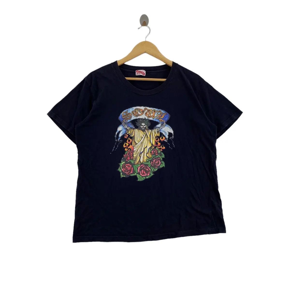 Vintage OZONE ROCKS SOUL Japan Organic Cotton T Shirt Flowers Roses Size XL / US 12-14 / IT 48-50 - 1 Thumbnail