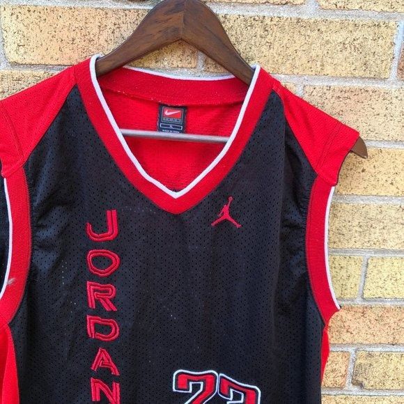 Vintage Nike Air Jordan Jersey XL Black/Red
