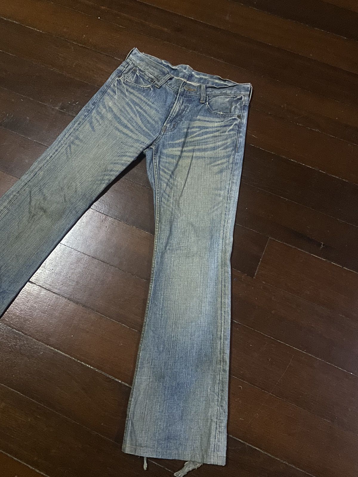 Edwin × Vintage Fire Vintage BOBSON CRACK WASH Dirty Vintage Mud Wash Jeans Size US 32 / EU 48 - 3 Thumbnail