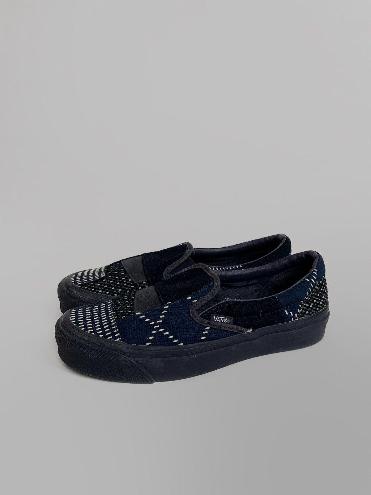 FDMTL × Japanese Brand × Vans Vans FDMTL Sashiko denim Slip one Japanese style Size US 7 / EU 40 - 2 Thumbnail