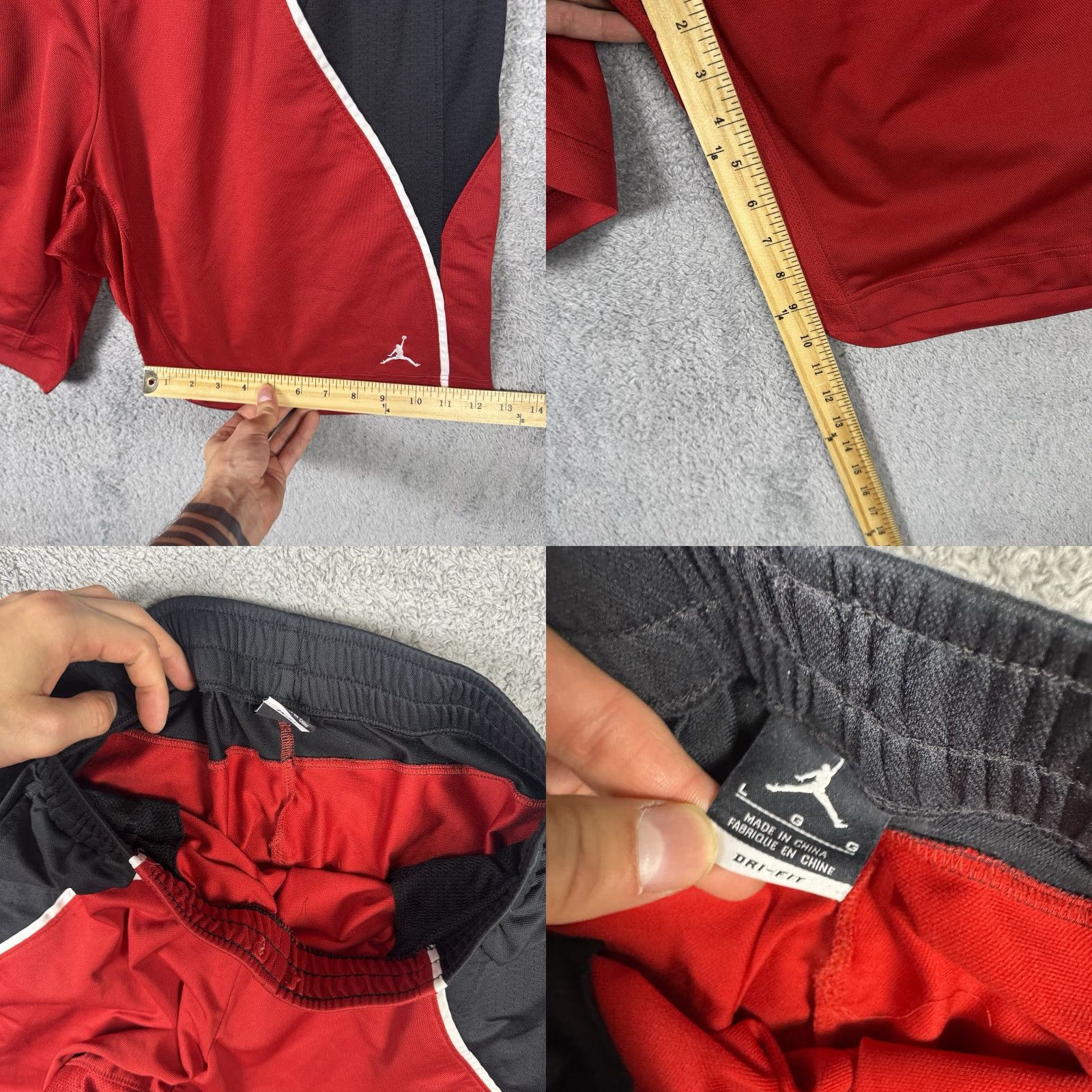 Nike Nike Jordan Shorts Mens L Flight Jumpman Streetwear Red Basketball Athletic Shorts Size US 33 - 8 Thumbnail