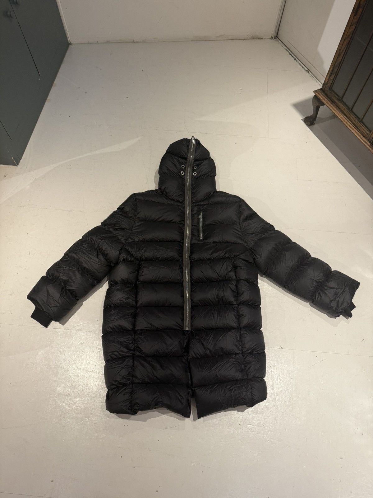 Rick Owens × Rick Owens Drkshdw Rick Owens • Black Jumbo Gimp Down Coat Size US M / EU 48-50 / 2 - 4 Thumbnail