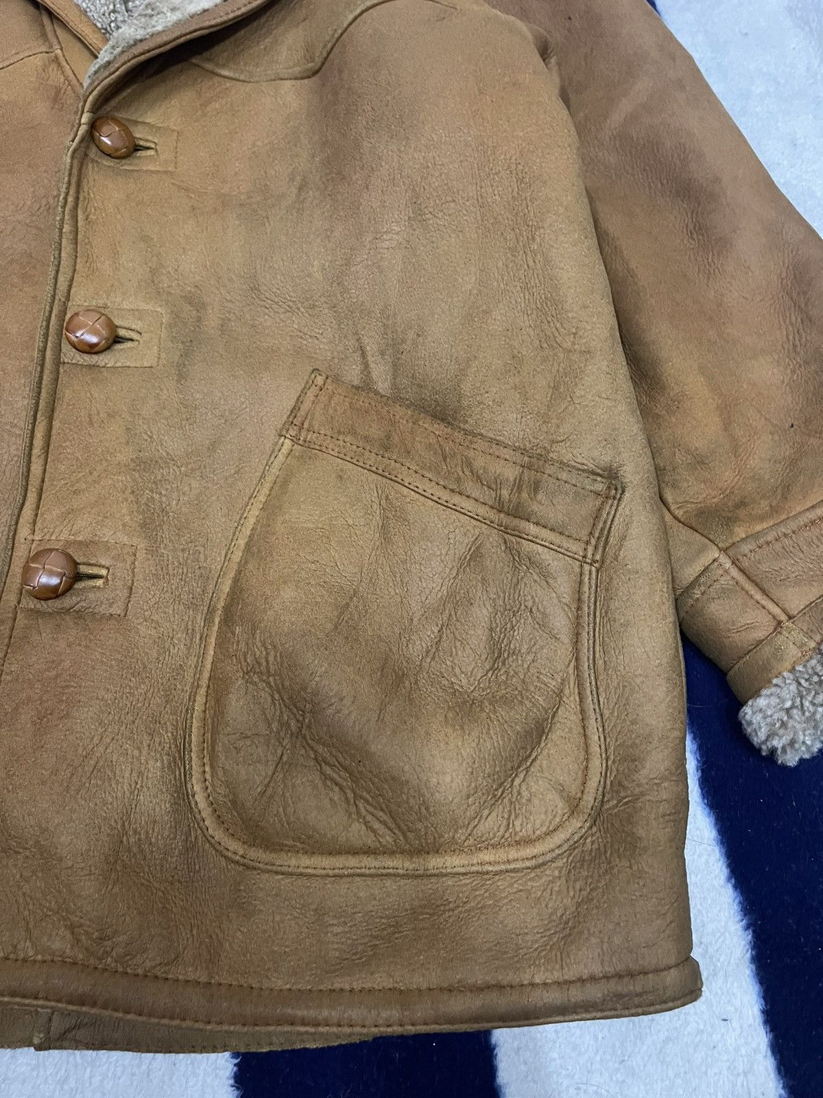 Japanese Brand Roberto Massini Leather Button Up Jacket (10) Size US XL / EU 56 / 4 - 7 Thumbnail