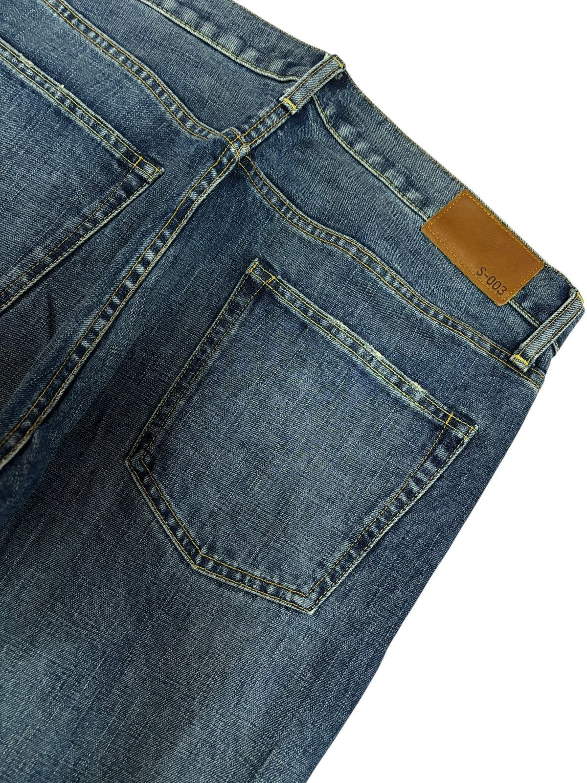 Japanese Brand × Kaihara Denim × Vintage Vintage Kaihara Uniqlo S-003 Faded Straight Jeans Size US 35 - 4 Thumbnail