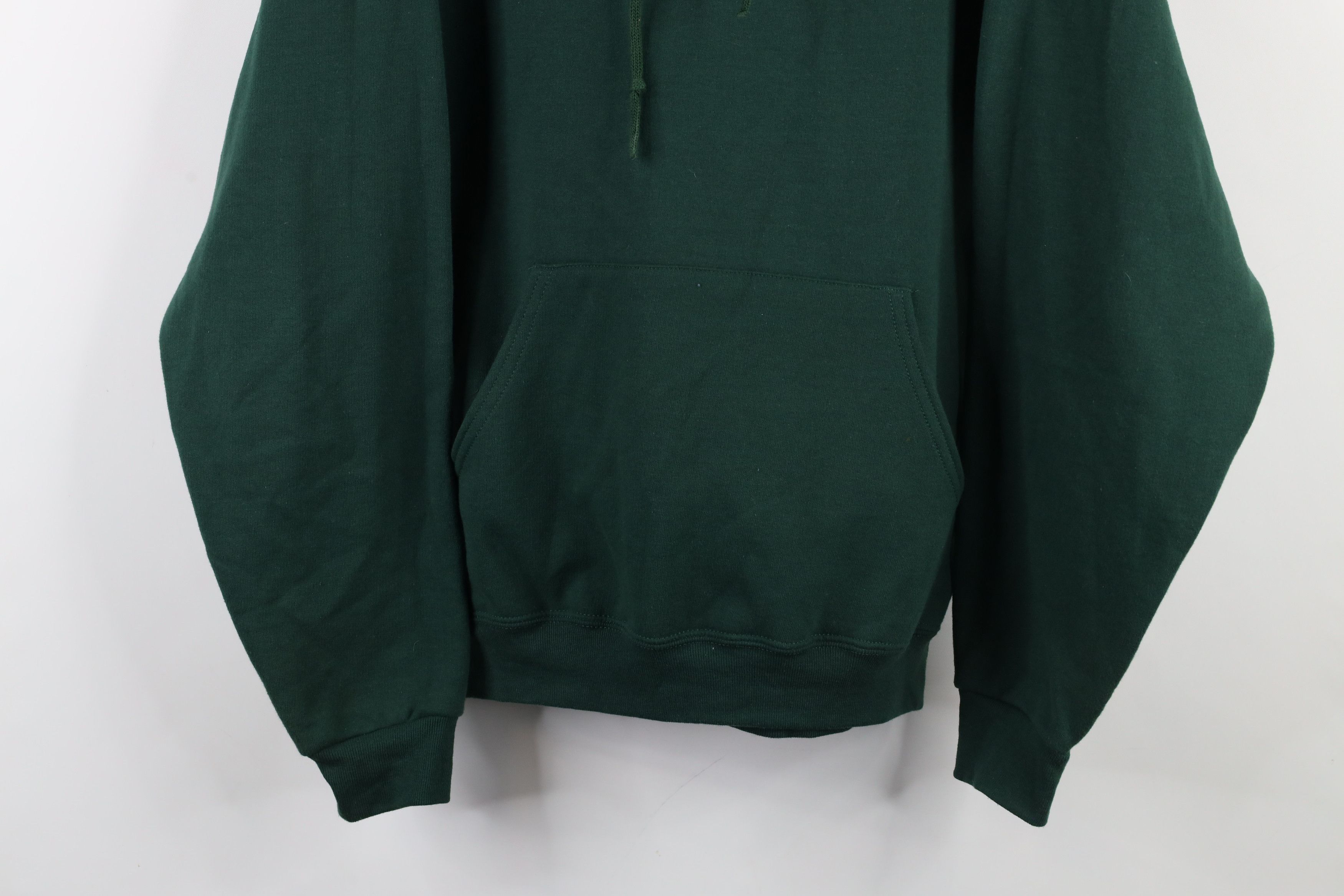 Vintage Vintage 90s Streetwear Blank Hoodie Sweatshirt Hunter Green Size US S / EU 44-46 / 1 - 3 Thumbnail