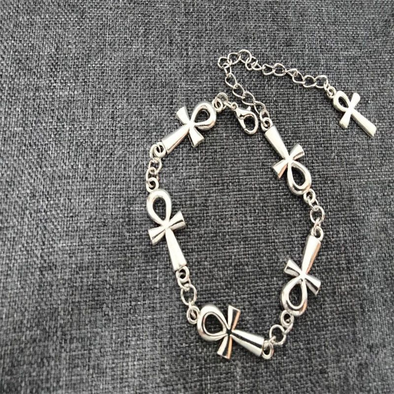 Vintage Victorian Cross Link Bracelet Size ONE SIZE - 1 Thumbnail