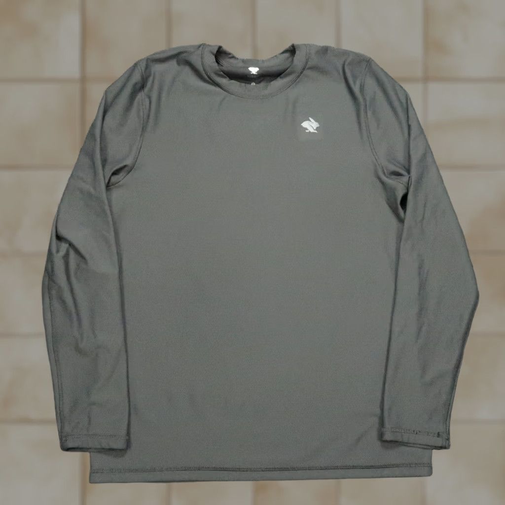 Vintage Rabbit Shirt Mens Large Gray Cold Front Long Sleeve Performance Running Crew Size US L / EU 52-54 / 3 - 1 Thumbnail