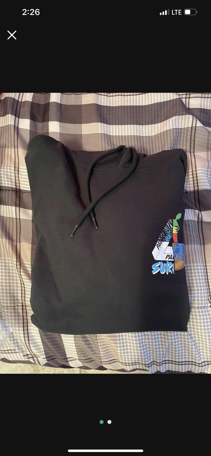 image of Palace Hoodie in Black, Men's (Size Large)