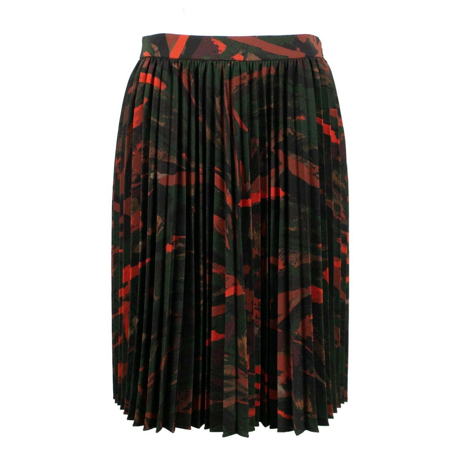 image of NWT Balenciaga Maroon Graphique Crepe Skirt 2/38 $1395, Women's (Size 26)
