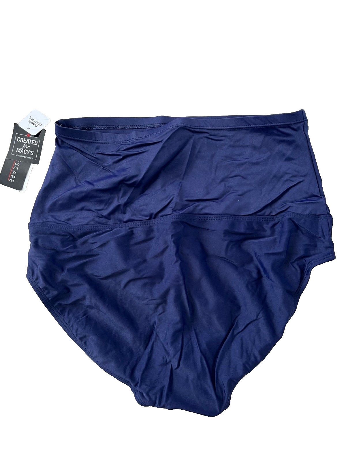 Other Island Escape High-Waist Bikini Swim Bottom Navy ( 12 ) Size 22" - 4 Thumbnail