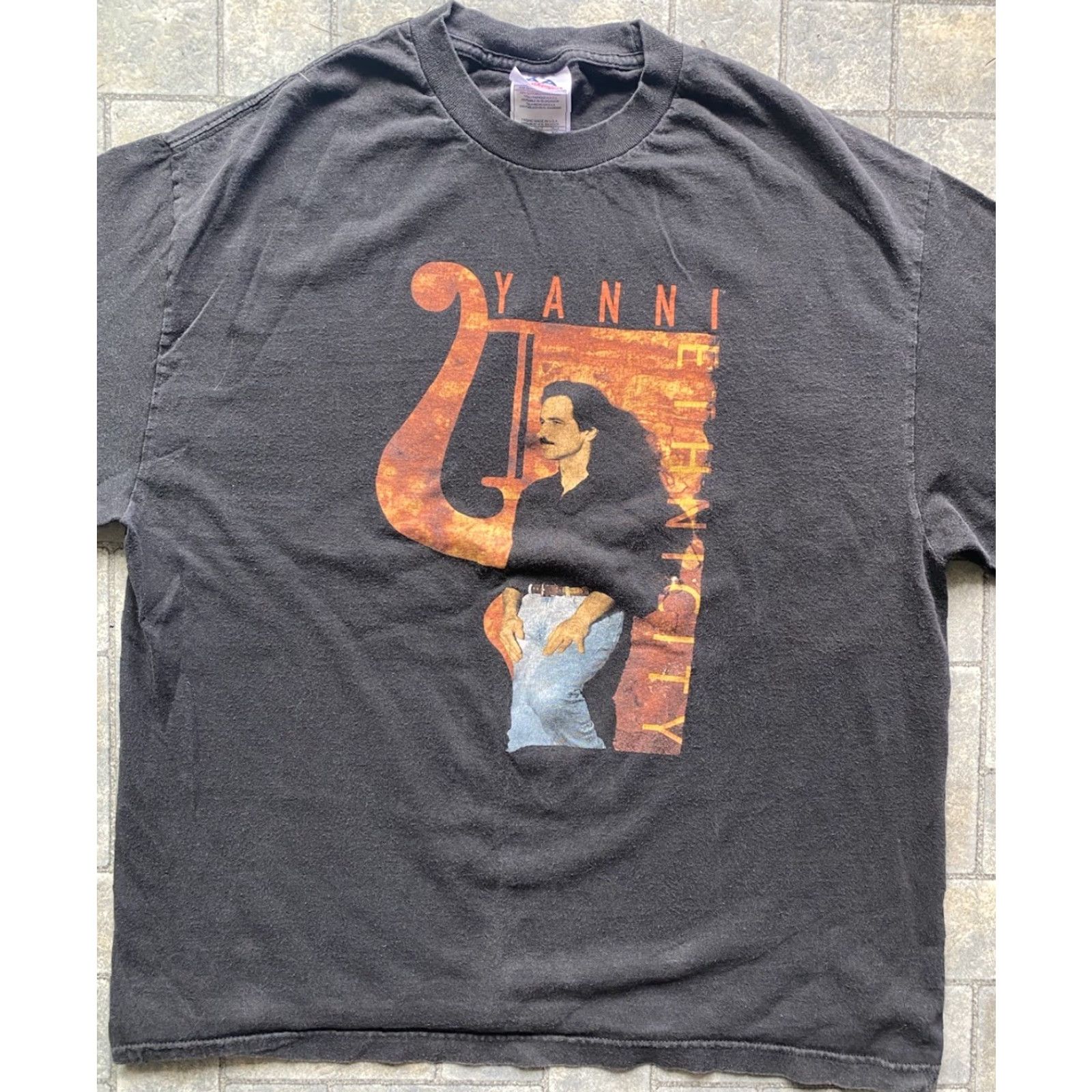 Vintage VINTAGE Yanni Ethnicity Alstyle Apparel Activewear T-Shirt Long Sleeve Men XL Black Shirts Mens Size US XL / EU 56 / 4 - 5 Thumbnail