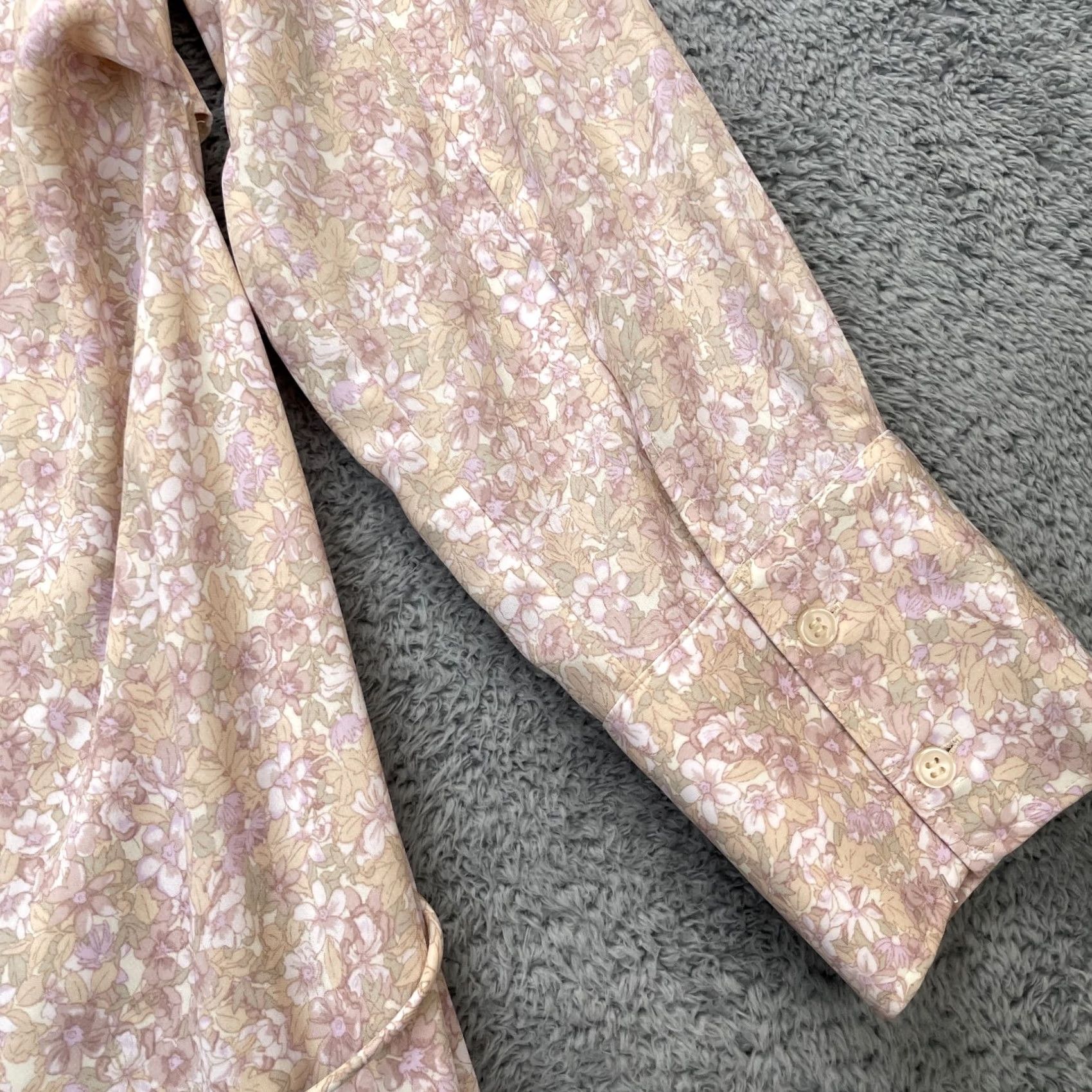 H&M H&M Robe Womens Large Pink Floral Tie Waist Open Front Sleepwear Size ONE SIZE - 7 Thumbnail