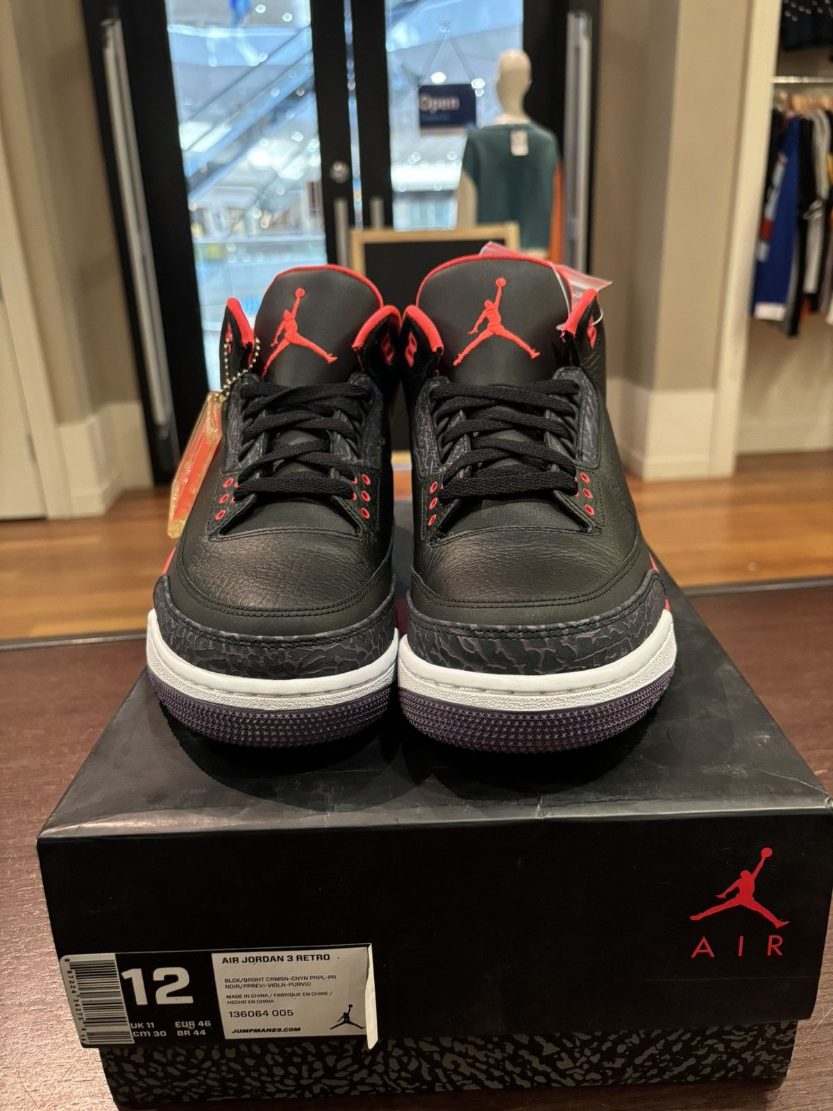 Jordan Brand Jordan 3 Retro ‘Crimson’ Size US 12 / EU 45 - 5 Thumbnail