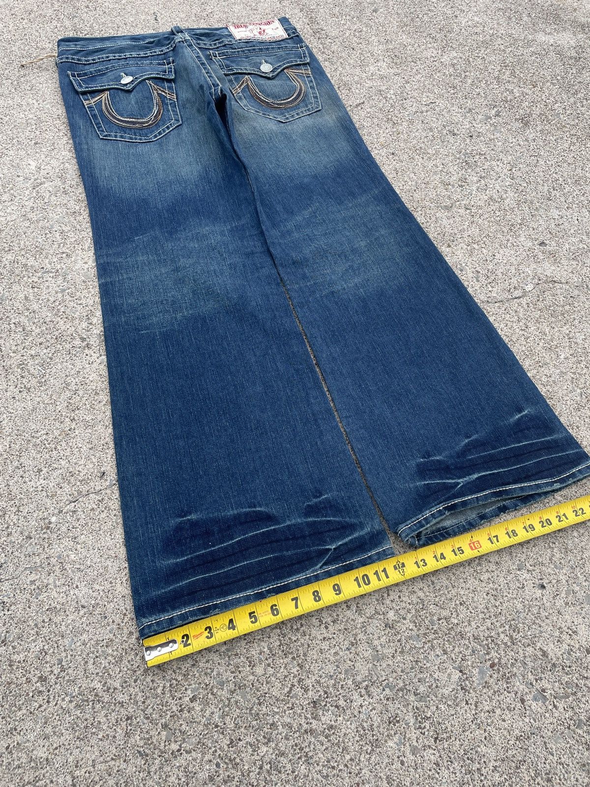 True Religion True Religion Rainbow Bills Super Flared Jeans Size US 38 / EU 54 - 9 Thumbnail