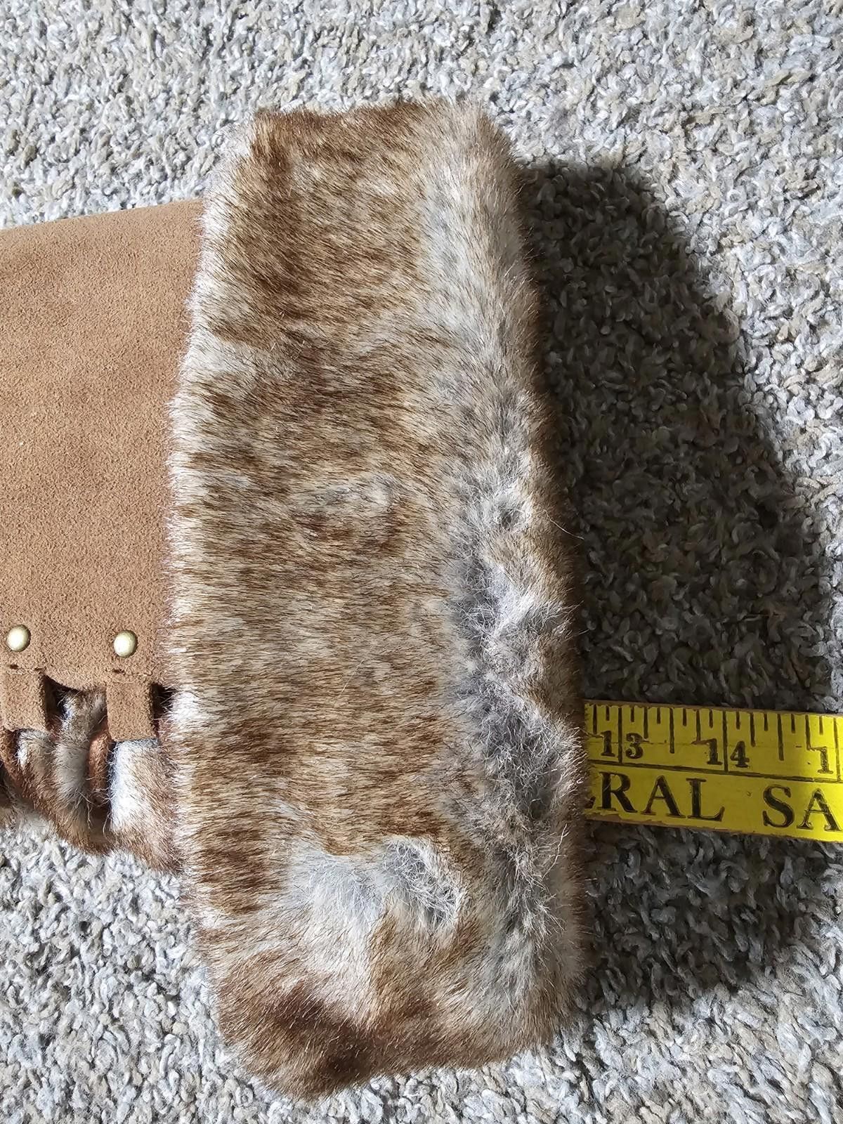 Designer Womens Rampage RAM-ASHER Brown Faux Suede Faux Fur Boots 7M Size US 7 / IT 37 - 9 Thumbnail
