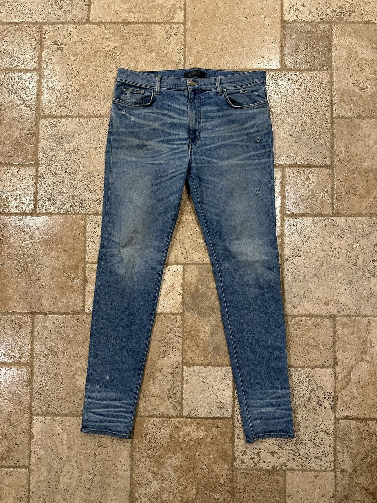 Amiri Amiri Stone Wash Blue Stack Denim Jeans Size US 38 / EU 54 - 1 Thumbnail