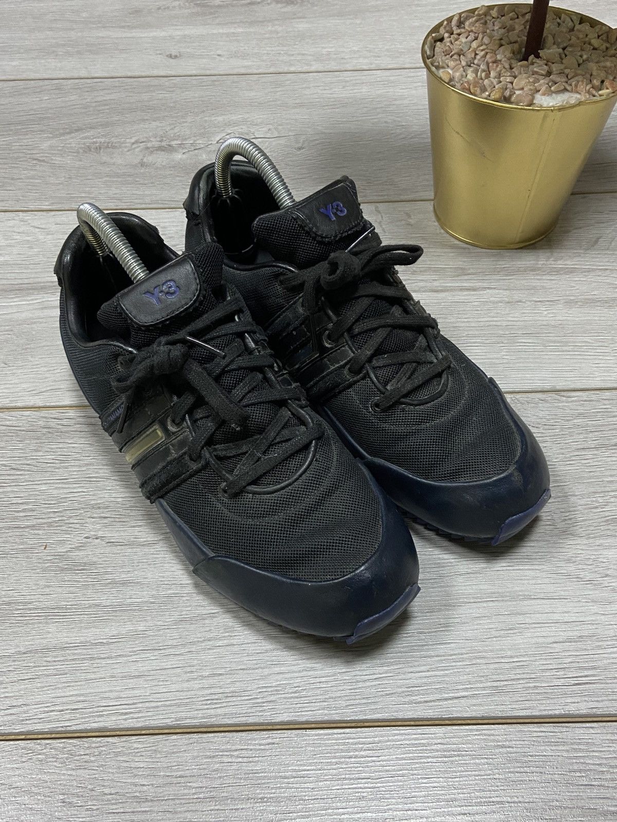Adidas Y-3 Yohji vintage leather boxers trainers sneakers shoes Size US 8.5 / EU 41-42 - 4 Thumbnail