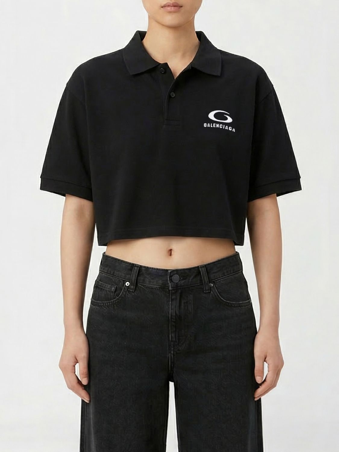 Balenciaga Balenciaga Polo Shirt Woman Black Size S / US 4 / IT 40 - 1 Thumbnail
