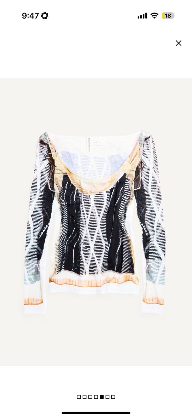 Glenn Martens x H&M Printed Top
