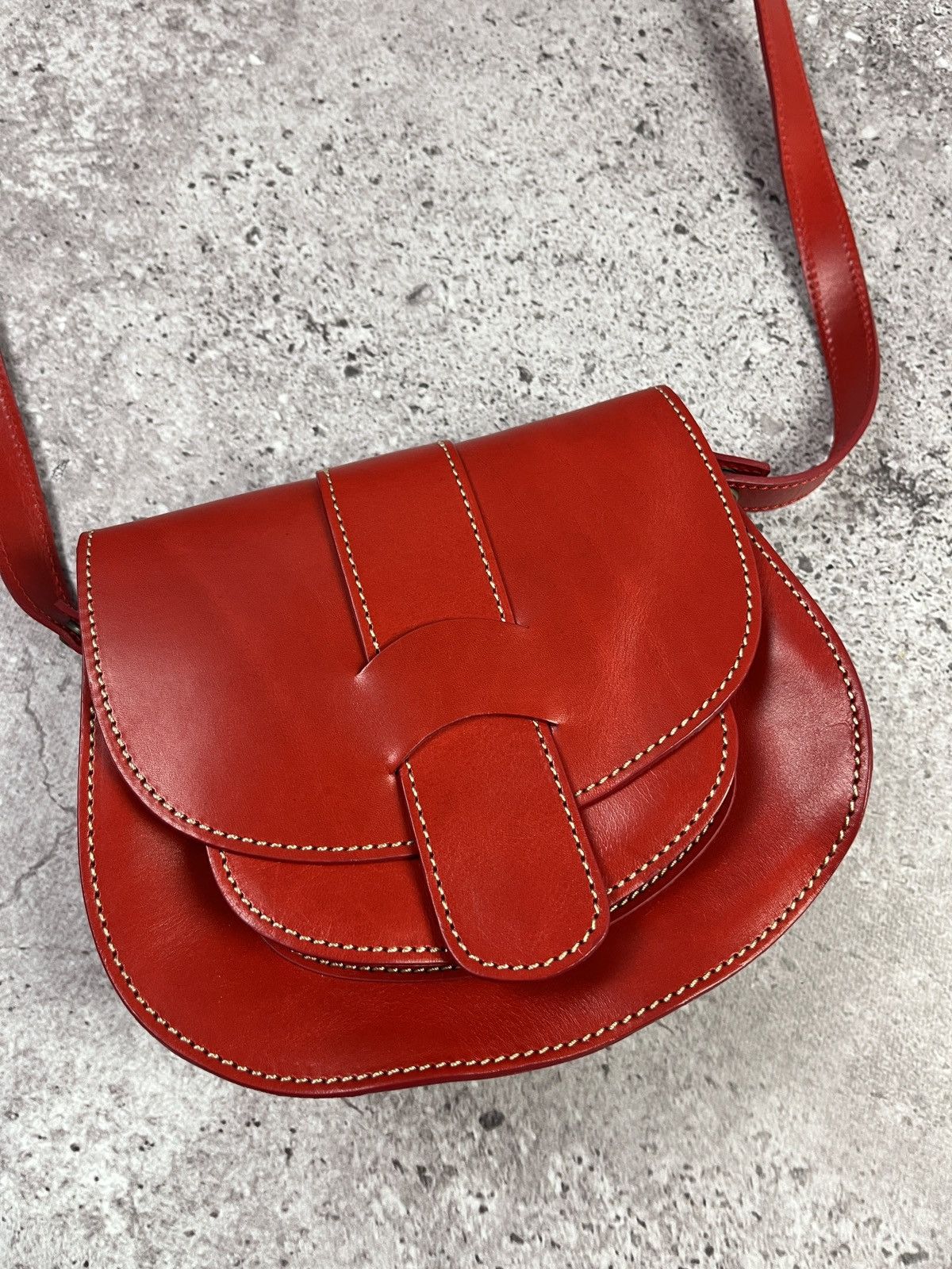 Other Penelope Chilvers Red Leather Mini Saddle Crossbody Bag Size ONE SIZE - 4 Thumbnail