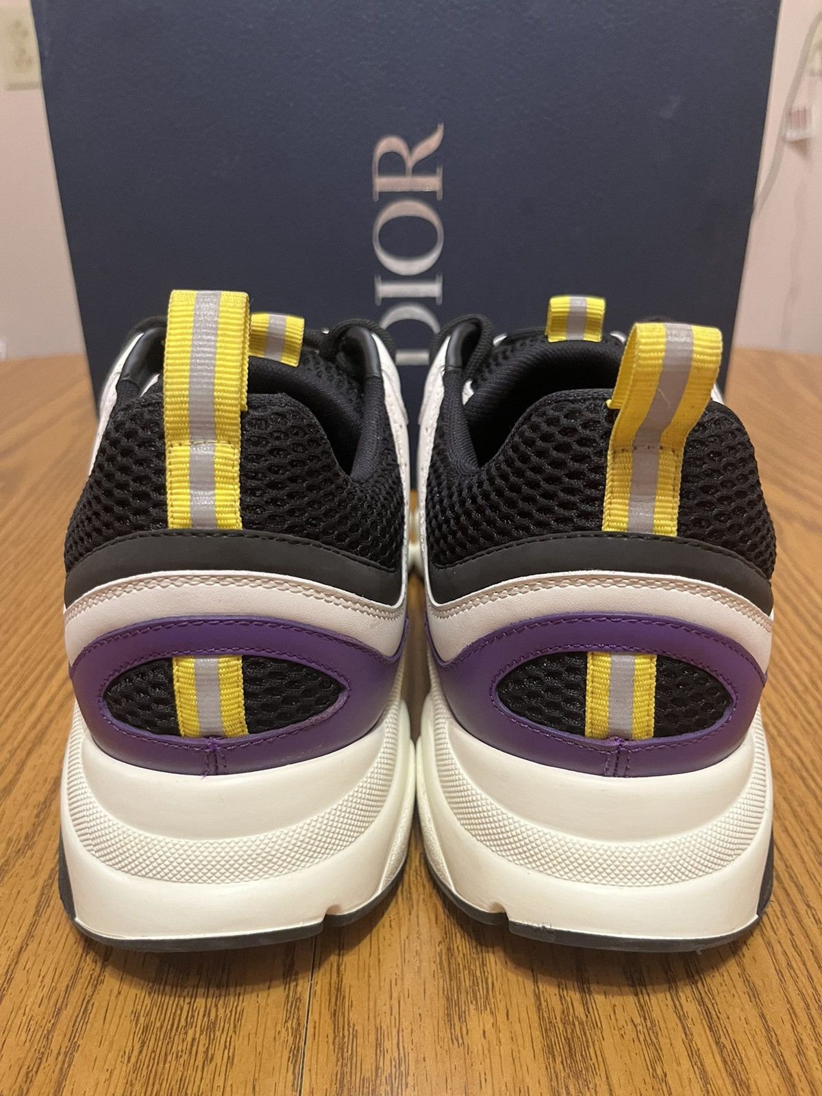 Dior Dior B22 Sneaker Purple/Yellow Size US 12 / EU 45 - 5 Thumbnail