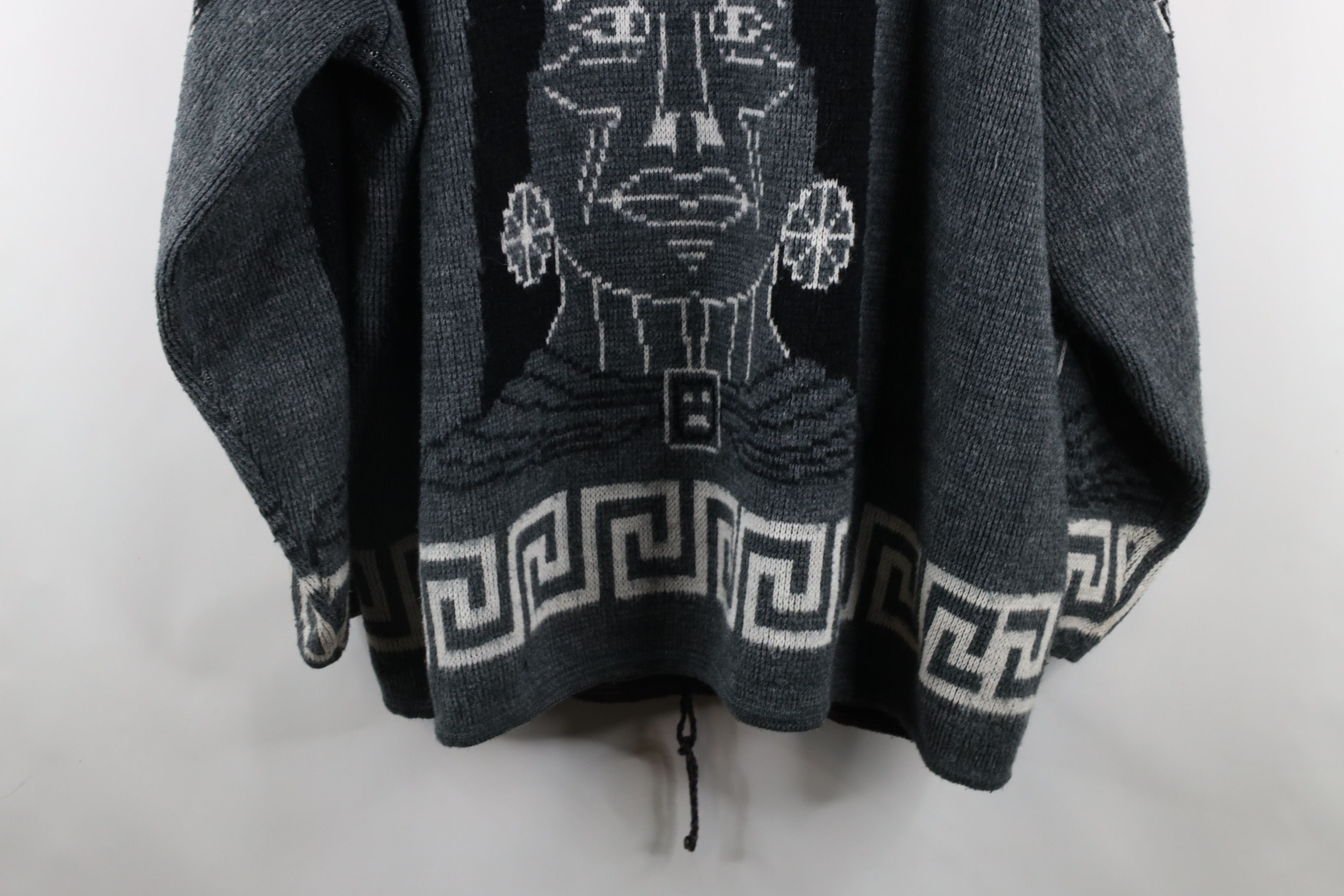 Vintage Vintage 90s Streetwear Tribal Warrior All Over Print Hoodie Size US XXL / EU 58 / 5 - 11 Thumbnail