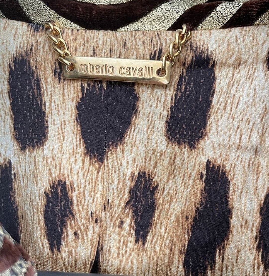 Roberto Cavalli ARCHIVE Roberto Cavalli FW06 Baroque Velvet Leopard Coat M Size M / US 6-8 / IT 42-44 - 3 Thumbnail