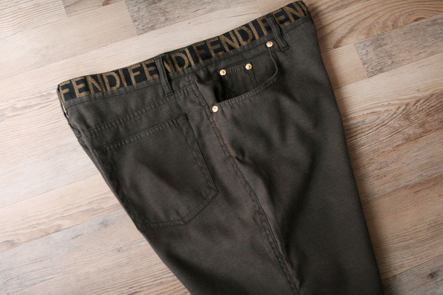 Fendi Vintage Fendi Jeans Roma Italy Brown Pants Jeans Size US 32 / EU 48 - 4 Thumbnail
