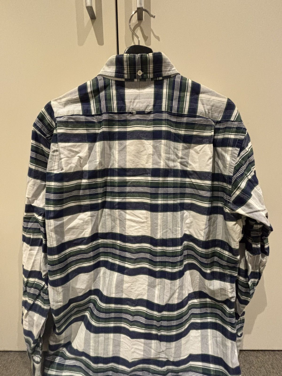 Thom Browne Thom Browne Classic Plaid Oxford Shirt Navy/Green Size US XXL / EU 58 / 5 - 5 Thumbnail
