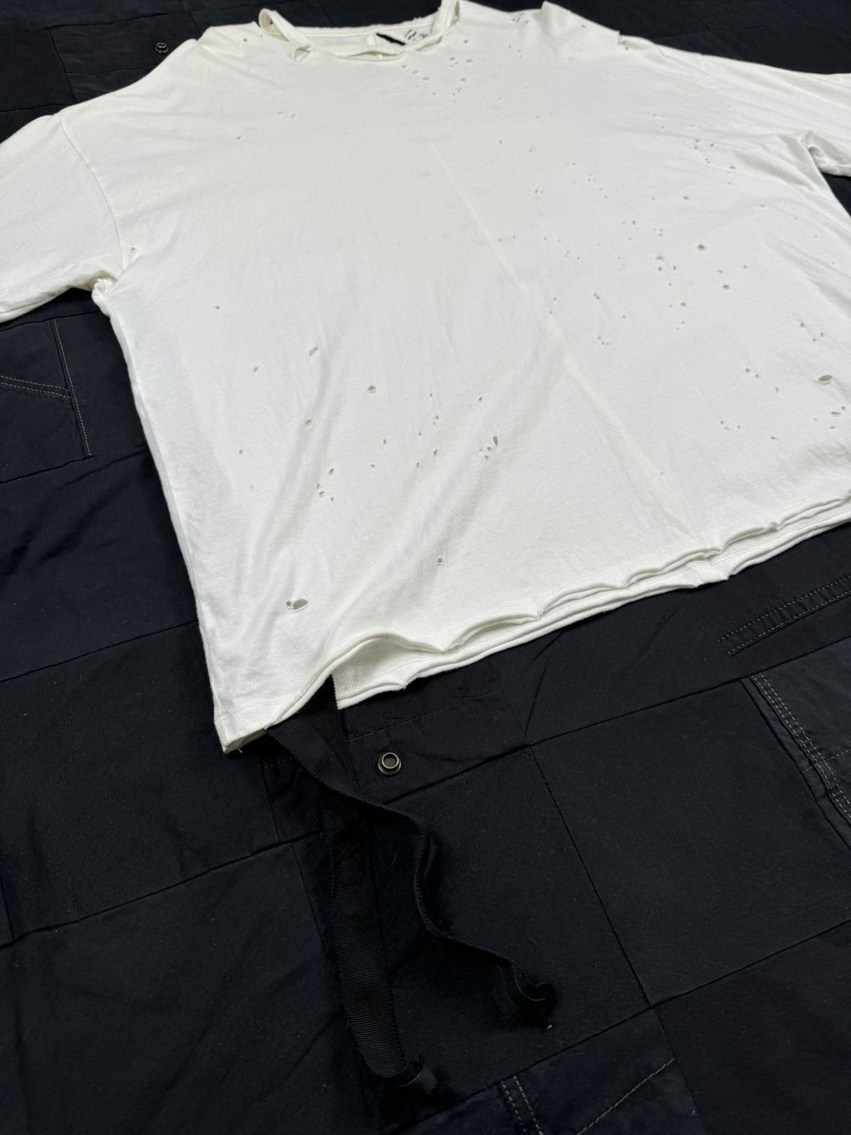 Ben Taverniti Unravel Project Oversized Distressed Tee Size US M / EU 48-50 / 2 - 2 Thumbnail