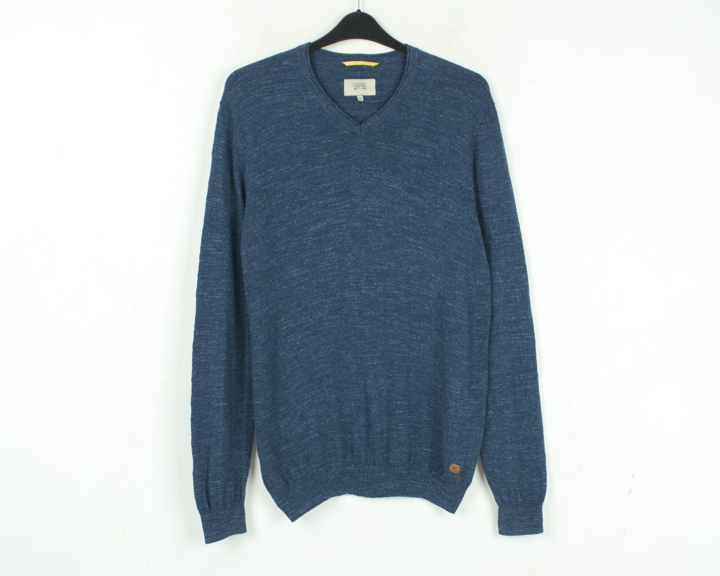 camel active Men M Jumper Pullover Sweater V neck Knitted Cotton Blue Top Size US M / EU 48-50 / 2 - 2 Thumbnail