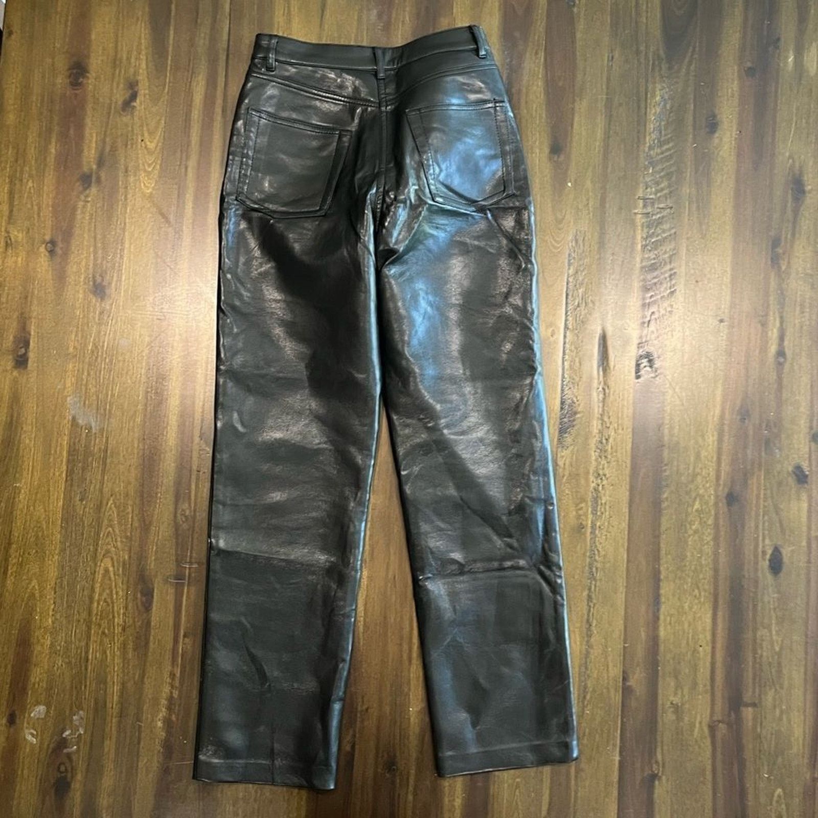 Vintage Wilfred Aritzia The Melina Vegan Leather Cropped Pants Sz 2 Size 26" / US 2 / IT 38 - 8 Thumbnail