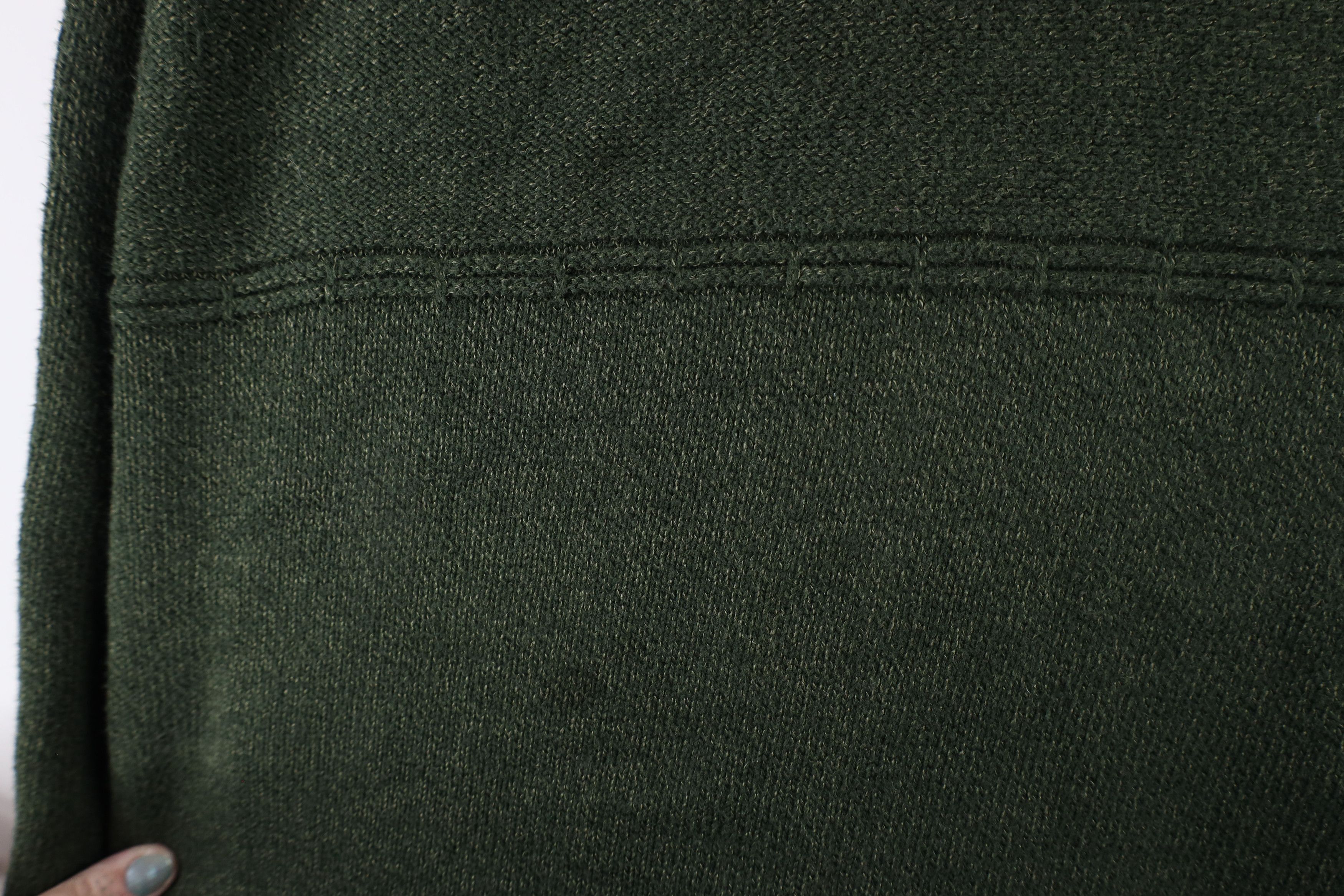 Vintage Vintage 90s Streetwear Boxy Fit Marled Knit Sweater Green Size US XXL / EU 58 / 5 - 5 Thumbnail