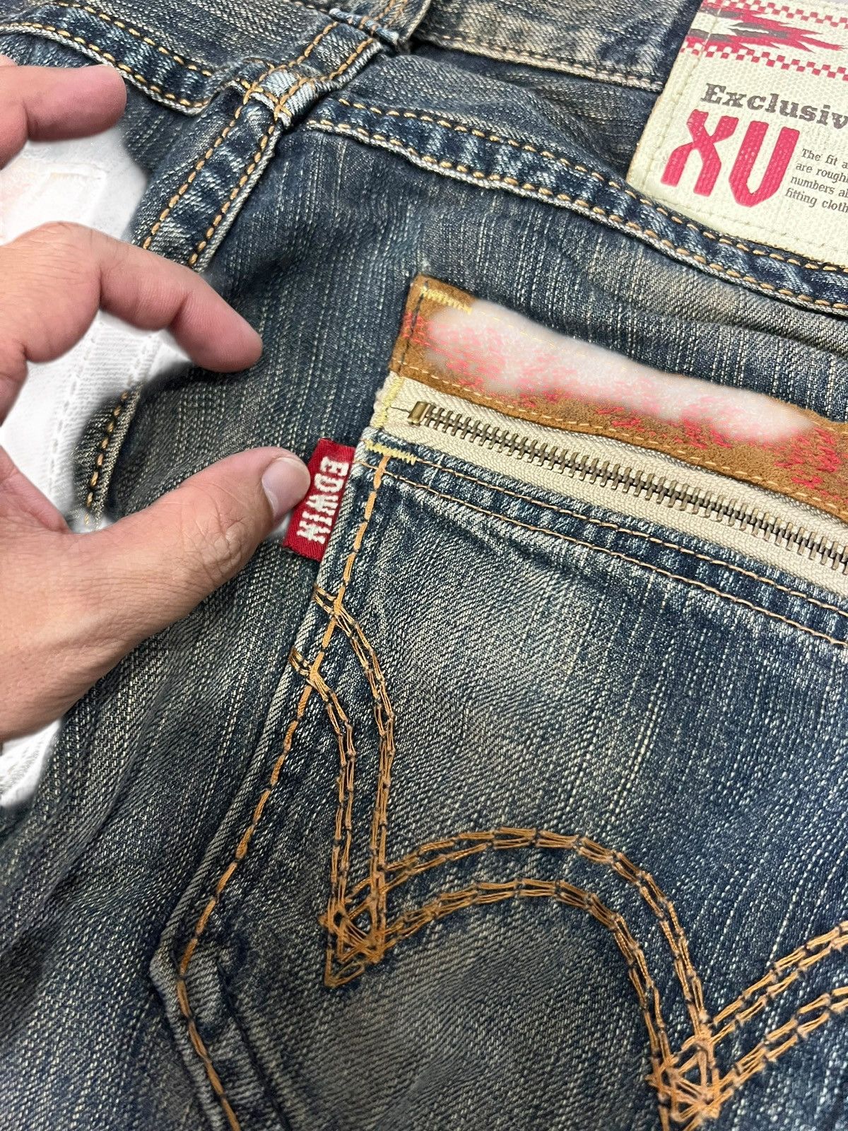 Edwin 💥Flare💥Vintage Edwin XV Navajo Rusty Denim Jean Size US 33 - 18 Thumbnail
