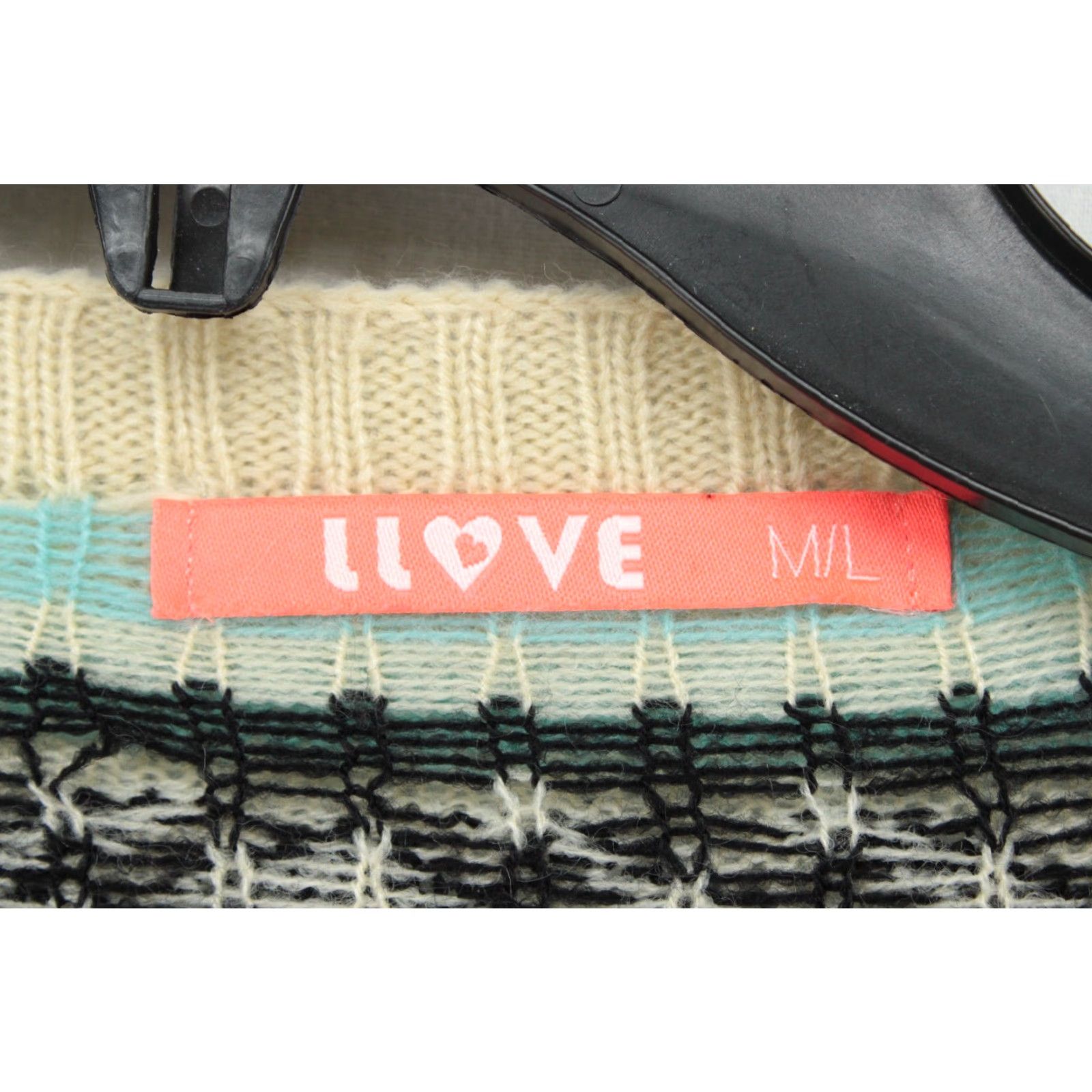 Native L Love Cardigan Women M/L Beige Aztec Native Open Front Wrap Size M / US 6-8 / IT 42-44 - 4 Thumbnail