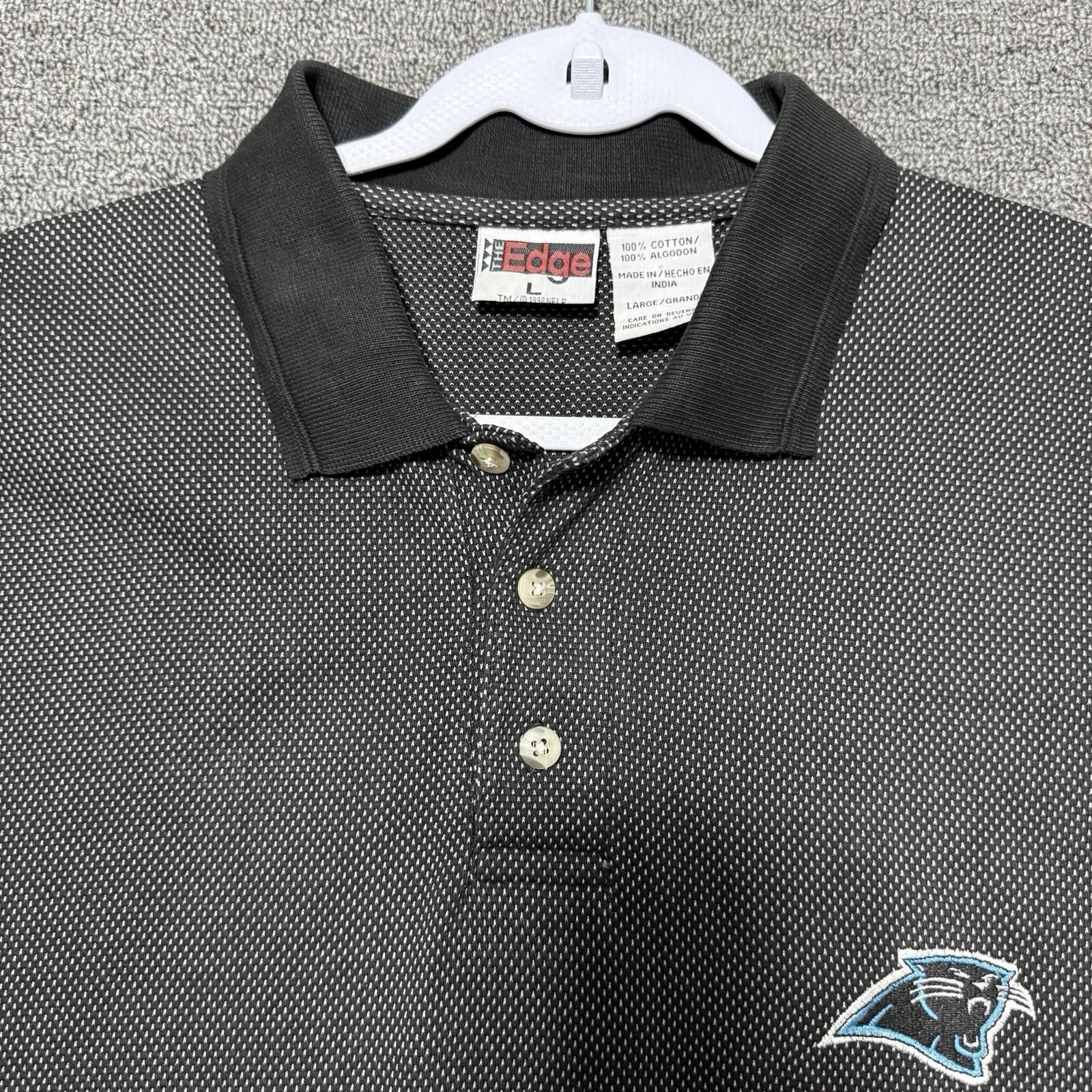 Other VTG The Edge NFL Carolina Panthers Polo Golf Shirt Men Large Size ONE SIZE - 3 Thumbnail