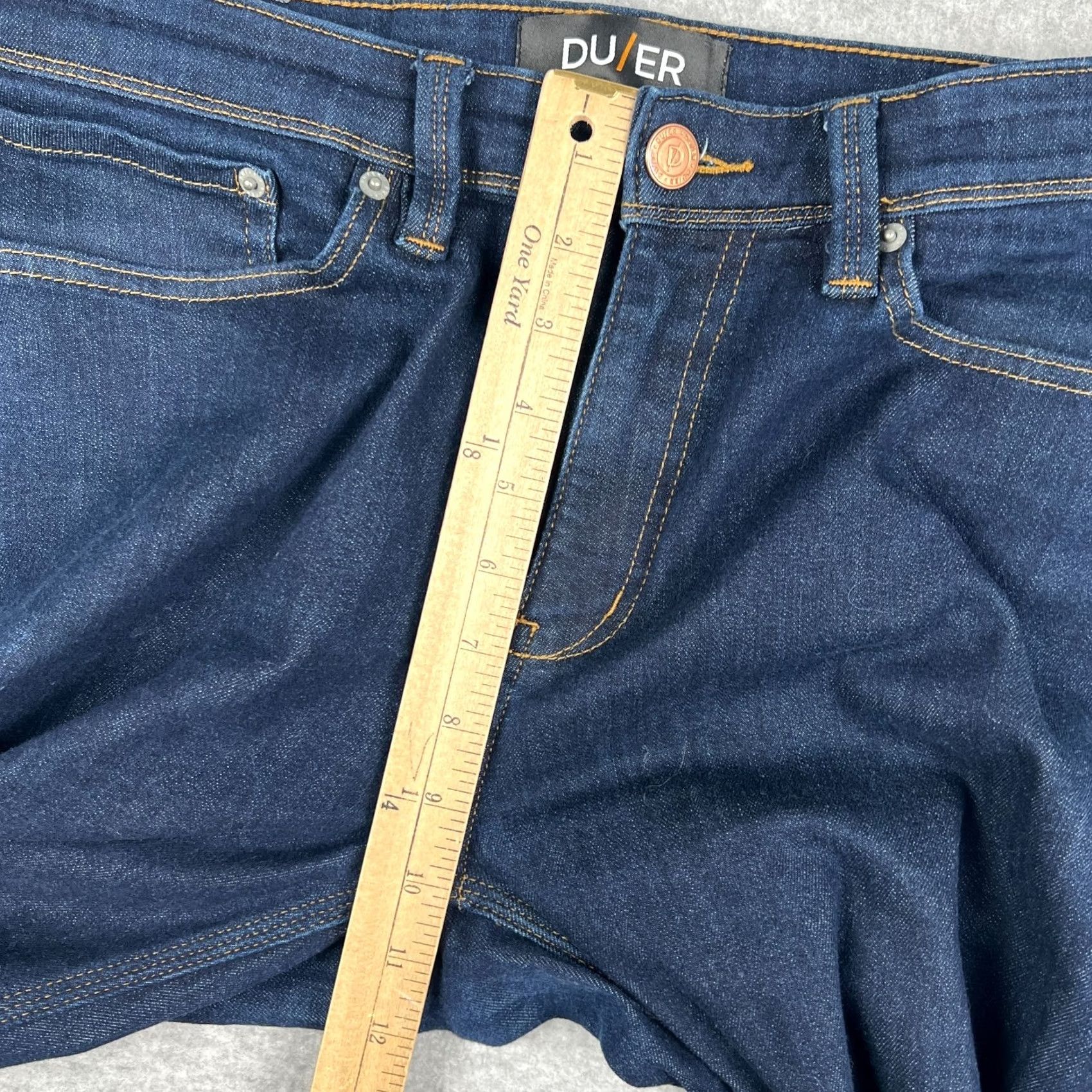 DUER DUER L2X Slim Fit Jeans Stretch Performance Denim 33x30 Mens Blue Pants Size US 33 - 7 Thumbnail