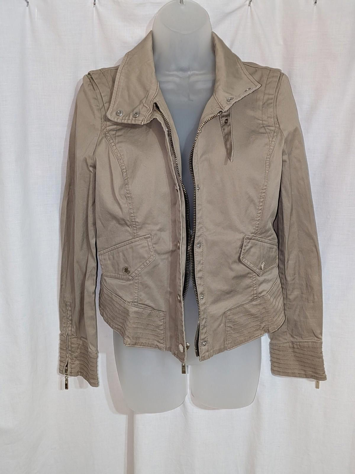 Designer White House Black Market Zip-up Motorcycle Biker Jacket Sz10 Size L / US 10 / IT 46 - 1 Thumbnail