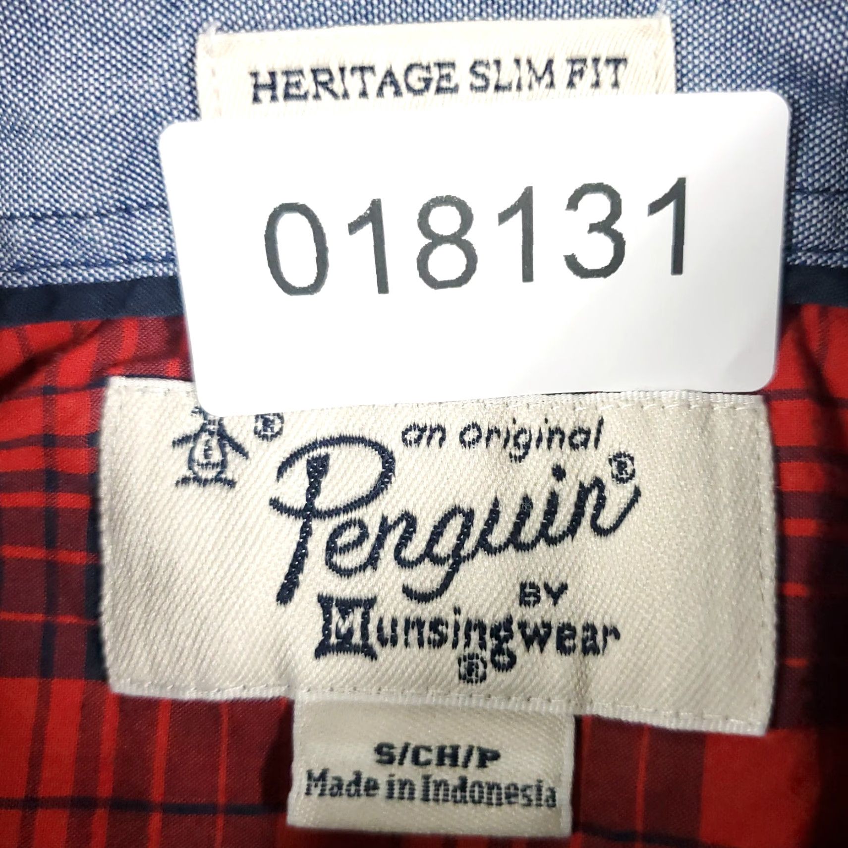 Original Penguin VINTAGE Original Penguin Shirt Mens Small Red Plaid Slim Fit Button-Up Size US S / EU 44-46 / 1 - 7 Thumbnail