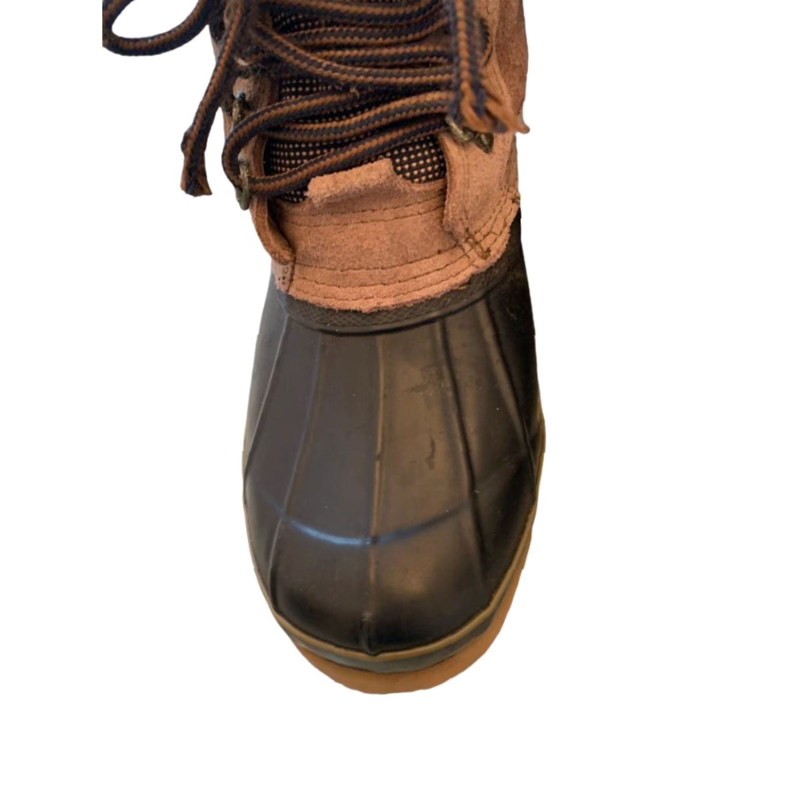 Vintage VINTAGE Boston Accent Sleek Women’s Lace Up Winter Boots Tan Suede Navy Blue 9M Blue Suede Winter Boots Women’s Shoes Duck Boots Size US 9 / IT 39 - 5 Thumbnail