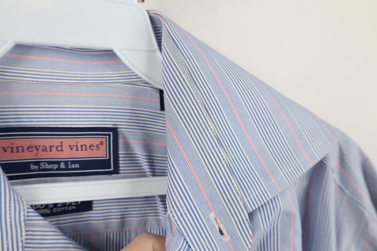 Vineyard Vines New Vineyard Vines Striped French Cuff Collared Button Shirt Size US M / EU 48-50 / 2 - 12 Thumbnail