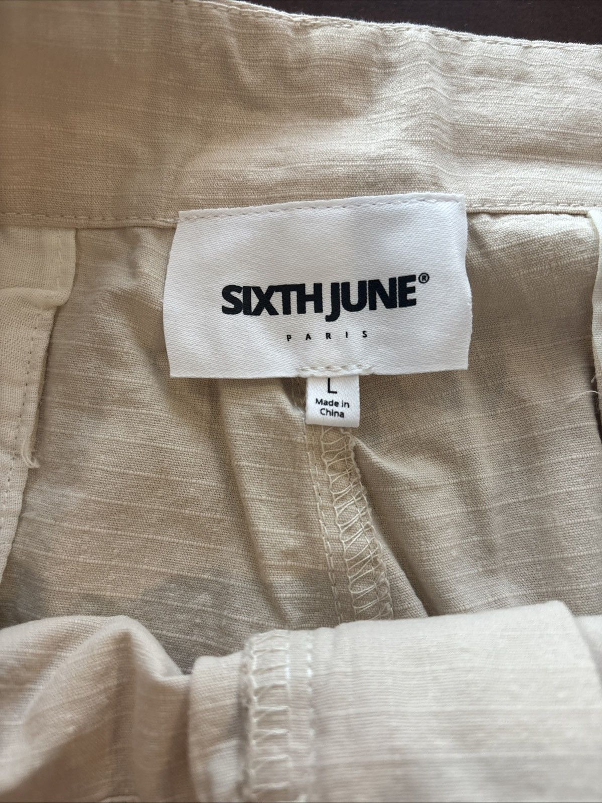 Sixth June Paris Sixth June Paris Men L Cargo Pants Khaki/Beige Cargo Pockets Size US 32 / EU 48 - 6 Thumbnail