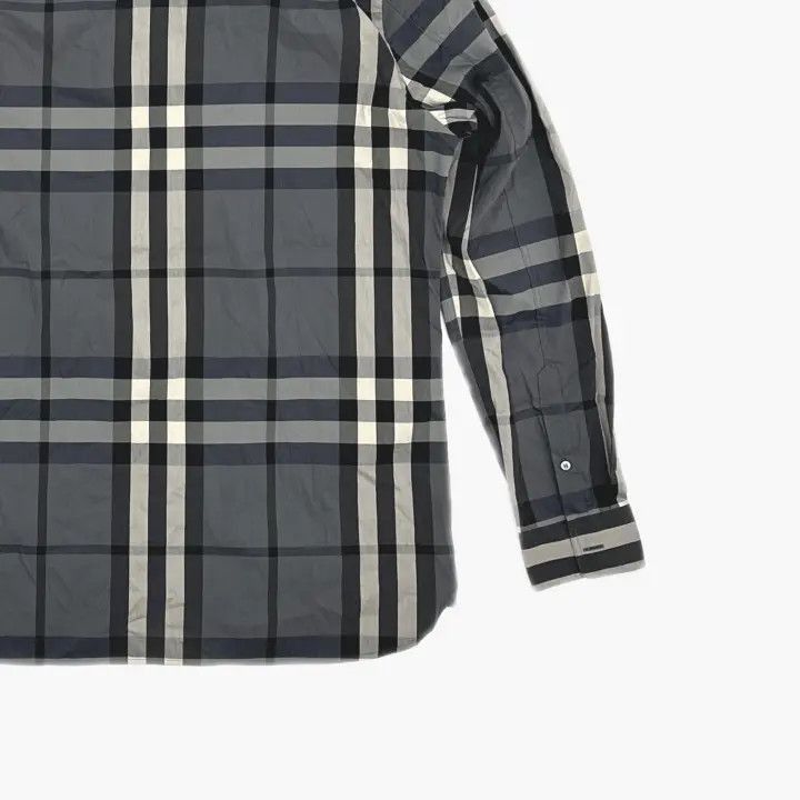 Burberry Burberry Burberry Gray Plaid Long Sleeve Shirt-2507 Size US M / EU 48-50 / 2 - 3 Thumbnail