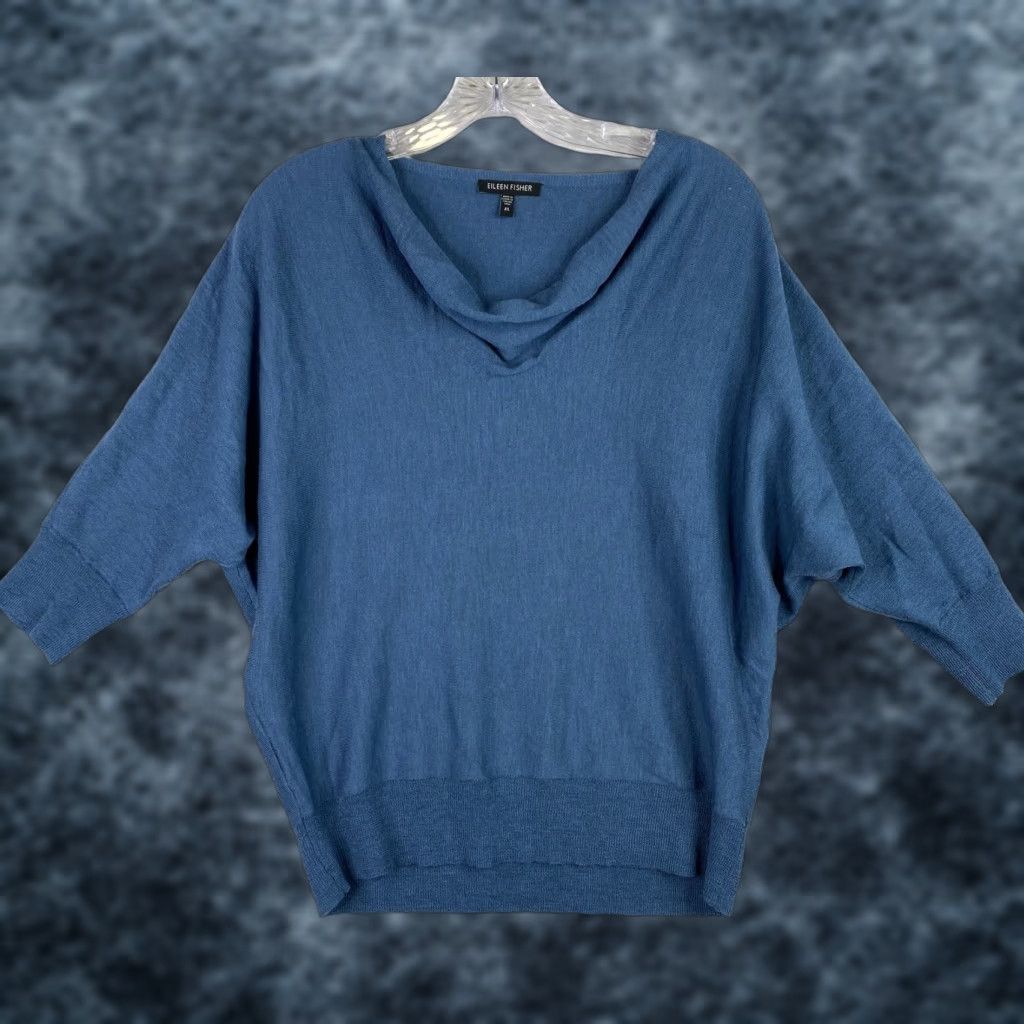 Eileen Fisher Eileen Fisher Womens XS Wool Sweater Dolman Sleeve Slouch Neck Lightweight Size XS / US 0-2 / IT 36-38 - 1 Thumbnail
