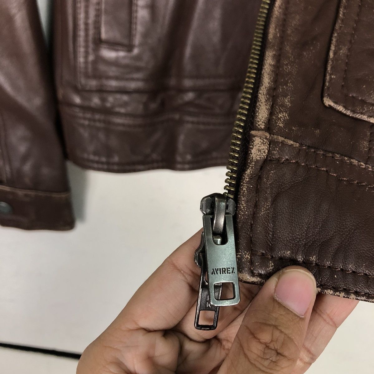 Avirex 🔥Vtg Leather Jacket Fly Avirex USA Size US S / EU 44-46 / 1 - 15 Thumbnail