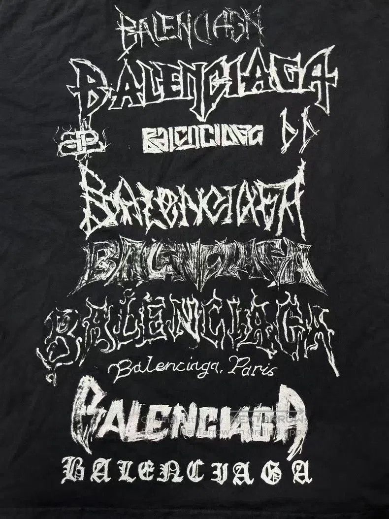 Balenciaga Balenciaga Letter Print Round Neck Long Sleeve T-Shirt Size US L / EU 52-54 / 3 - 3 Thumbnail